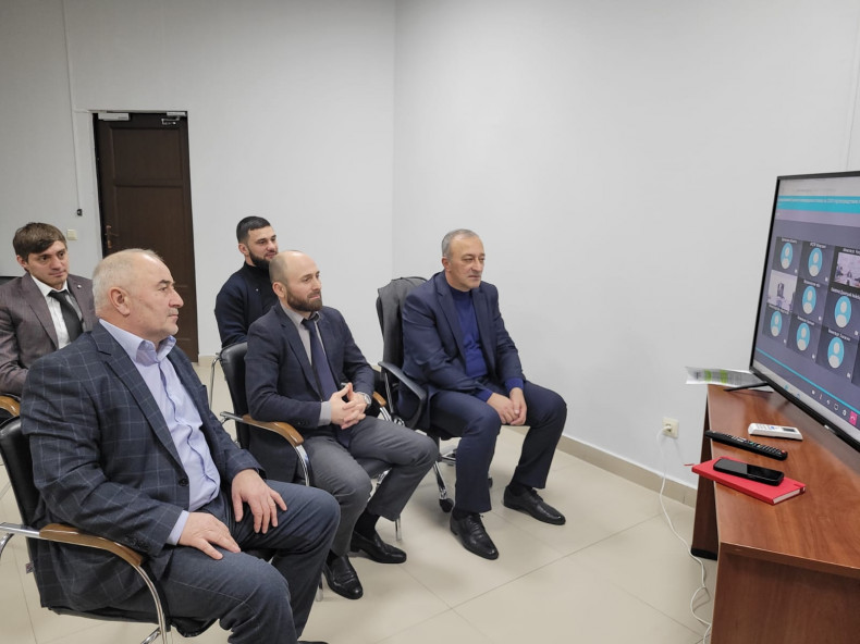 На базе Дворца спорта «Магас» прошла видеоконференция с участием Министерства спорта России