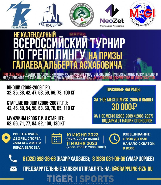 Всероссийский турнир по спортивной борьбе (грэпплинг)